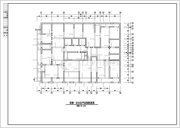 [成都]剪力墙结构高层住宅楼结构施工图（38层桩筏基础）-图一