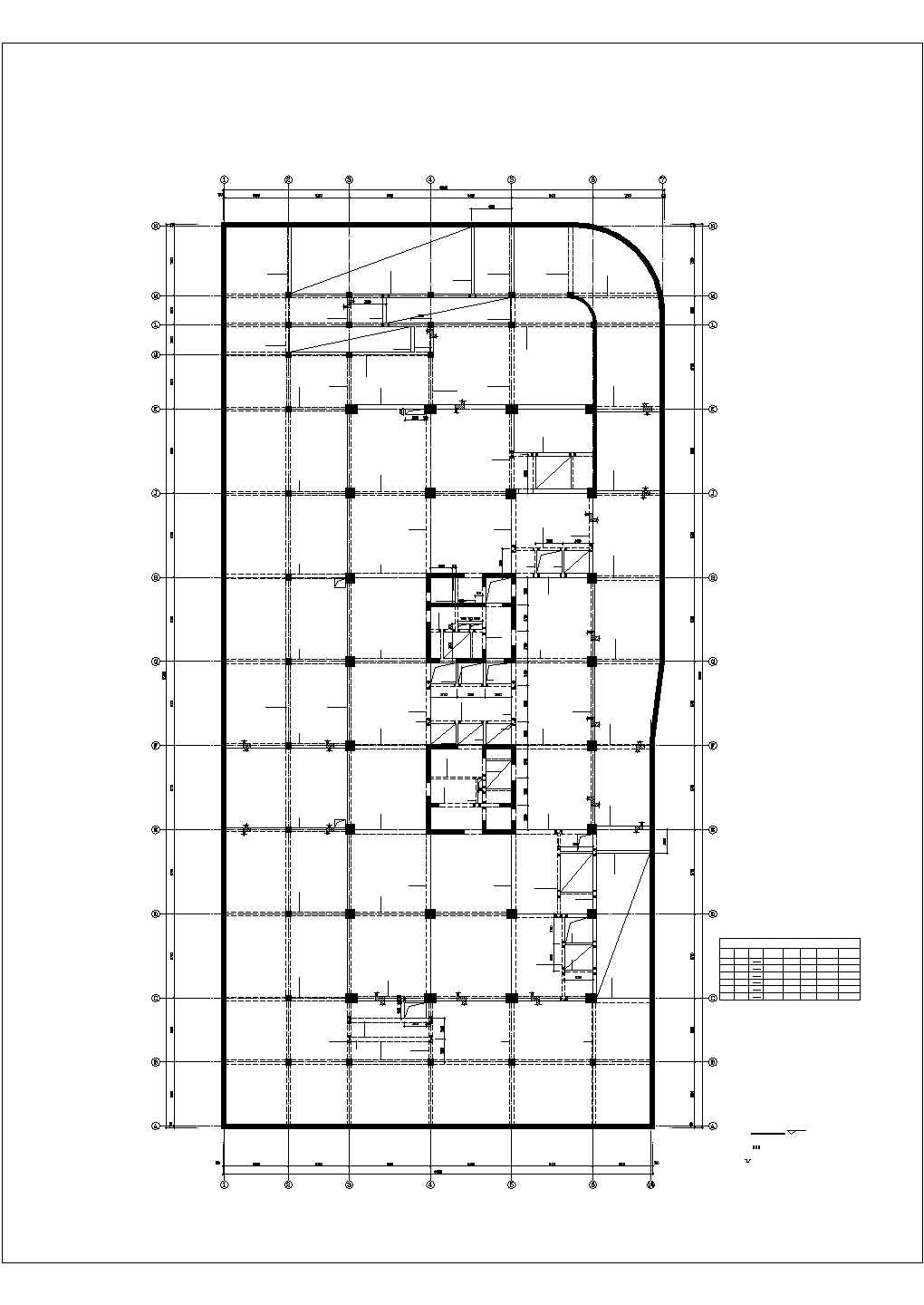 [江苏]框架核心筒结构住宅楼结构施工图（甲级设计院,19层）
