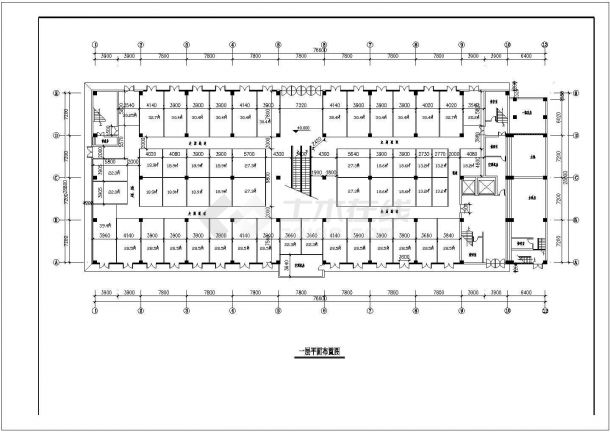 银泰服饰城建筑结构施工设计CAD图-图一