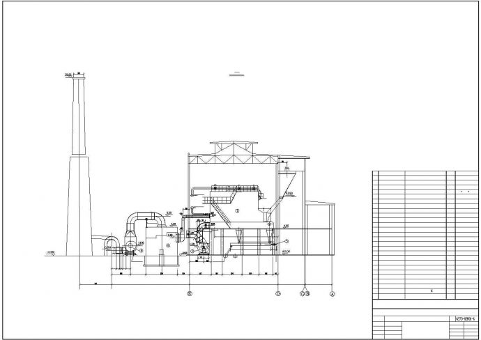 某集中供热锅炉房主体设计图纸_图1