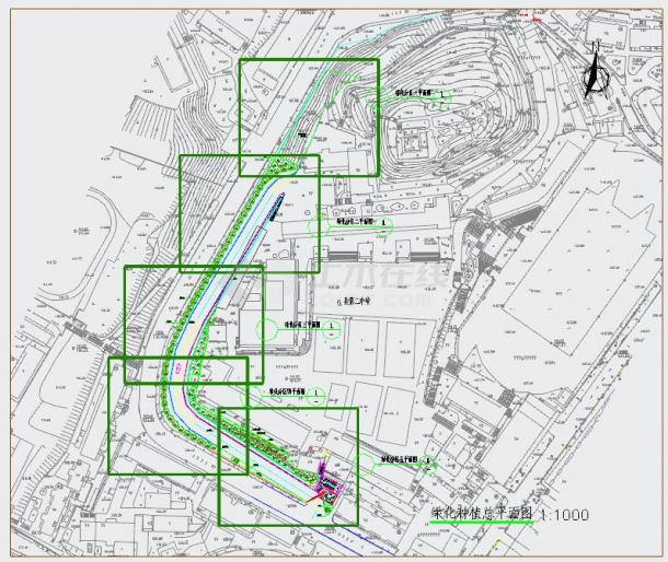 郭凯镇学士桥及周边道路建设工程--绿化设计图-图一