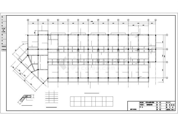 [湖北]四层框架结构酒店客房结构施工图（桩基础坡屋面2#楼）-图一