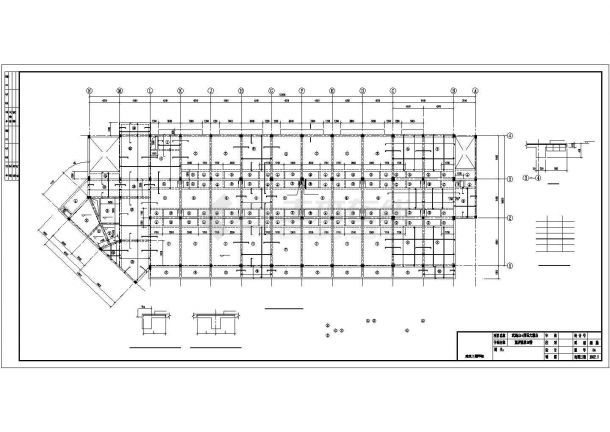 [湖北]框架结构国际酒店会所结构施工图（三层墩基础）-图一