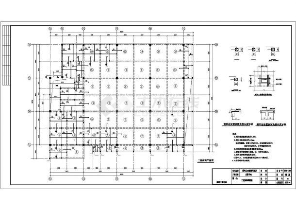 [湖北]框架结构国际酒店会议中心结构施工图（三层墩基础）-图二