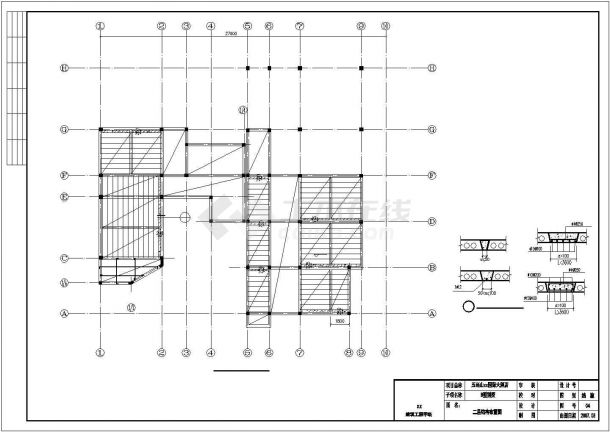 [湖北]框架结构别墅酒店结构施工图（二层带夹层桩基础）-图一