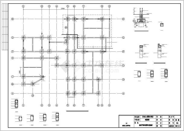 [湖北]框架结构别墅酒店结构施工图（二层带夹层桩基础）-图二