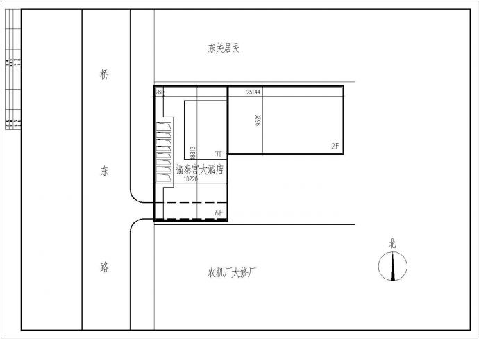 六层酒店改造工程建筑cad设计图纸（含设计说明）_图1
