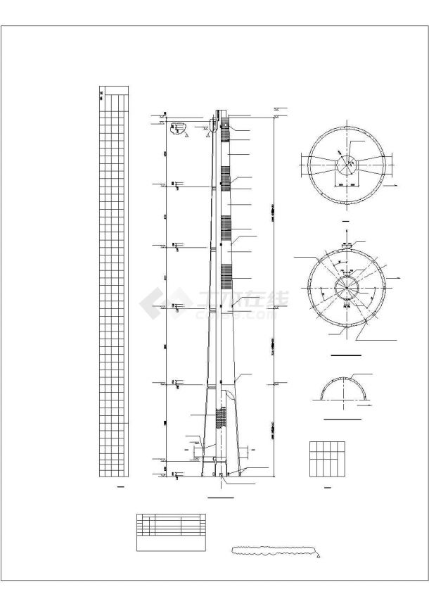 [浙江]240米高套筒烟囱结构施工图（桩基础甲级设计院）-图一