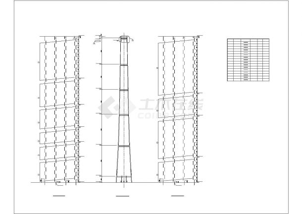 [浙江]240米高套筒烟囱结构施工图（桩基础甲级设计院）-图二