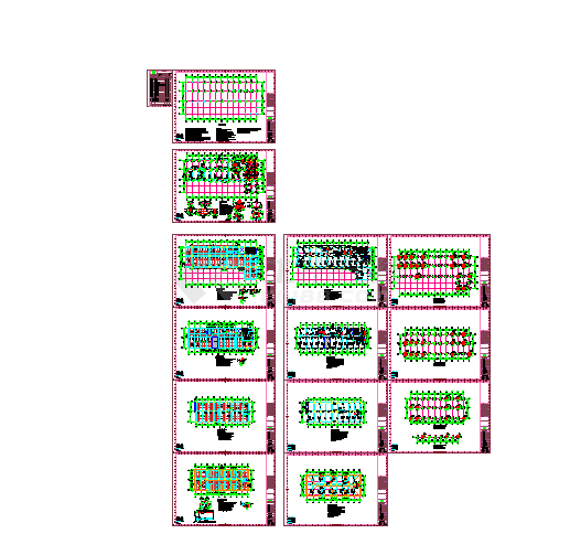 某地消防站全套cad施工图纸（含建筑结构水电暖）-图二