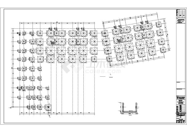 某地框架结构宿舍楼建筑结构图-图一