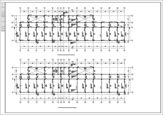 多层框架教学楼结构施工cad布置图_图1