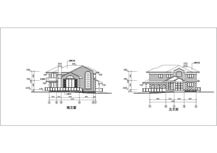 某地欧式别墅建筑方案图（共4张）_图1