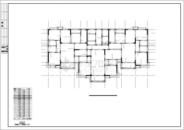 十六层非抗震纯剪力墙住宅结构设计图-图一