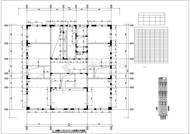 [包头]30层剪力墙住宅结构设计图-图一