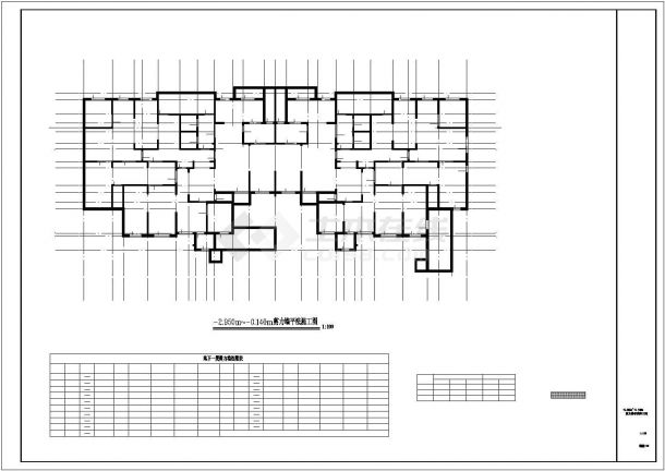 剪力墙住宅结构CAD图-图二