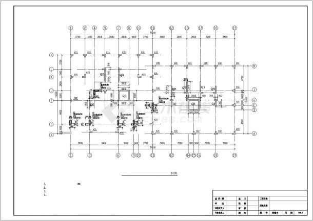 某8层异型柱框剪住宅结构设计图-图一