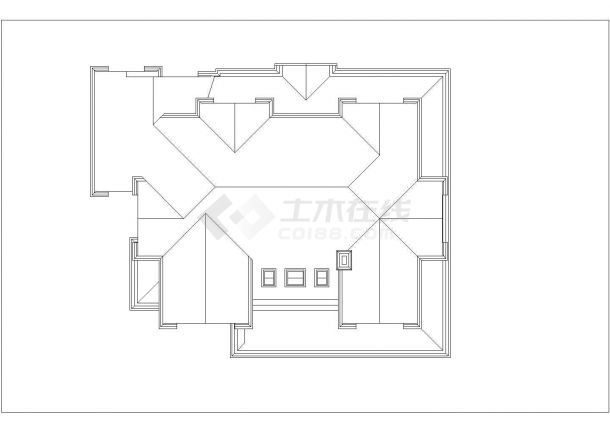 某小型特色别墅平面设计CAD竣工图-图二