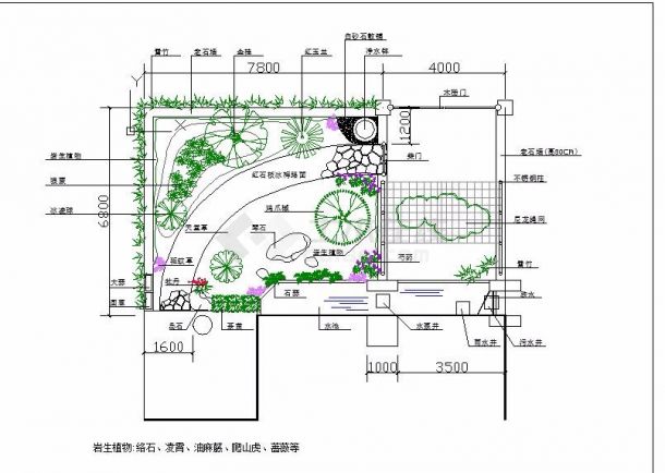 高档别墅景观亭及花园cad施工图（节点详细）-图一