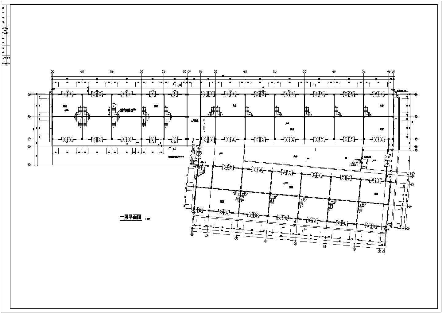 中源商贸城建筑全套设计CAD施工图
