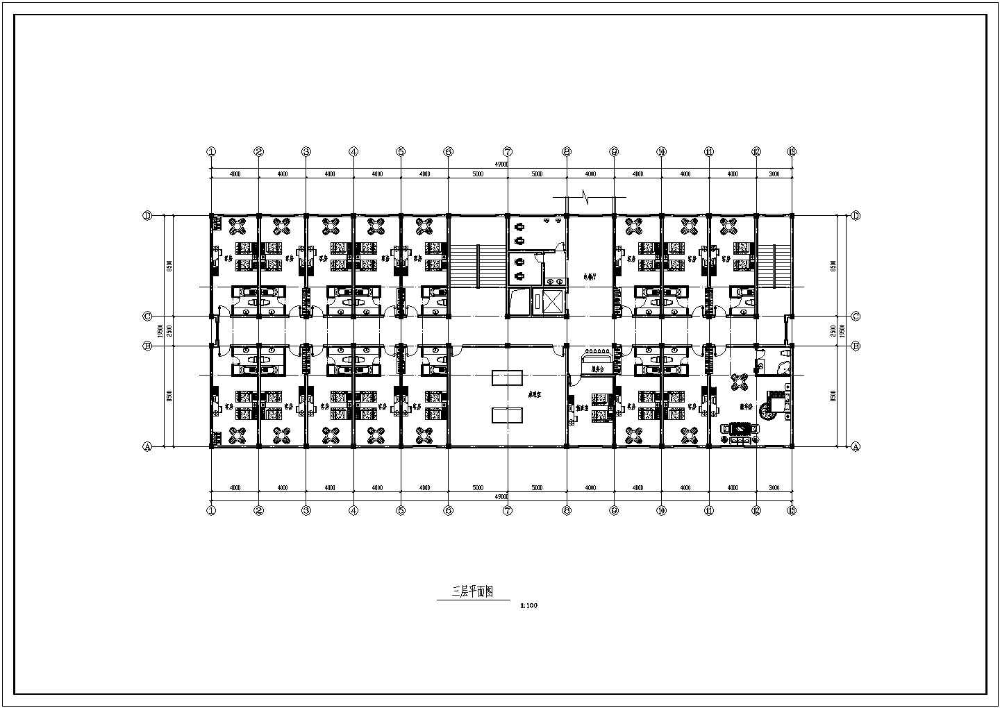 休闲中心建筑设计CAD施工图
