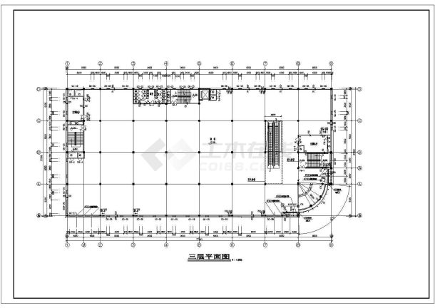 大连某购物广场建筑施工设计CAD图-图二