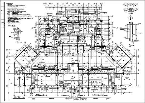 某小区建筑、结构施工cad图（全套）-图二