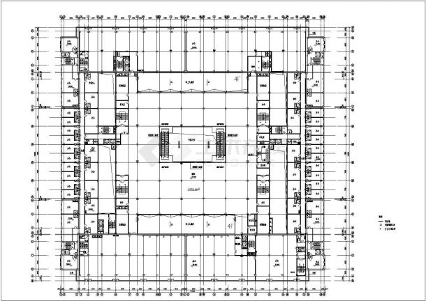 大型超市建筑施工设计CAD图-图二