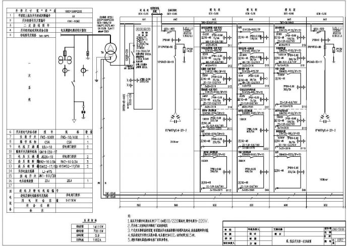 某超市及配电所电气系统CAD参考示意图_图1