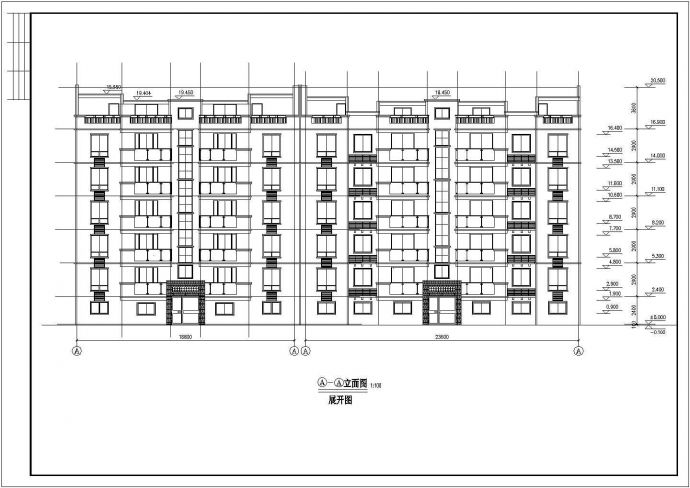 一县城高层住宅楼房建筑平立面详图纸_图1