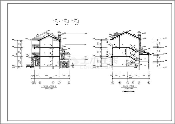 西湖某地别墅方案建筑图纸（共8张）-图二