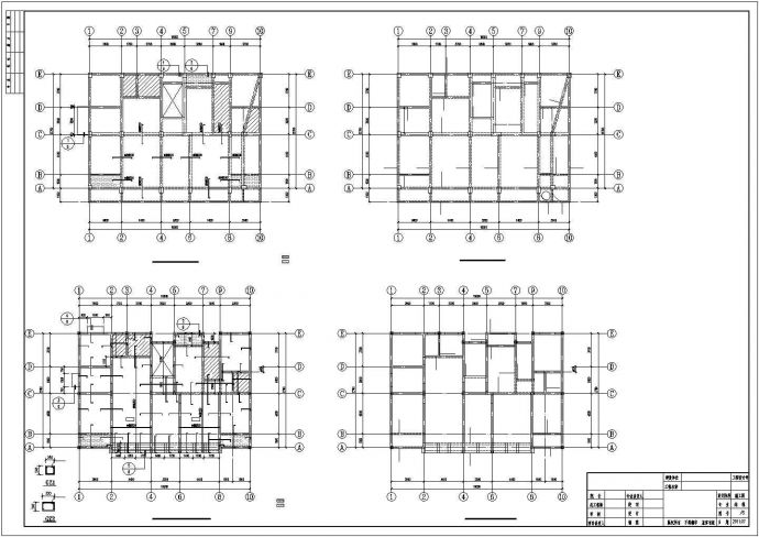 某6层底框砖混住宅结构设计图_图1