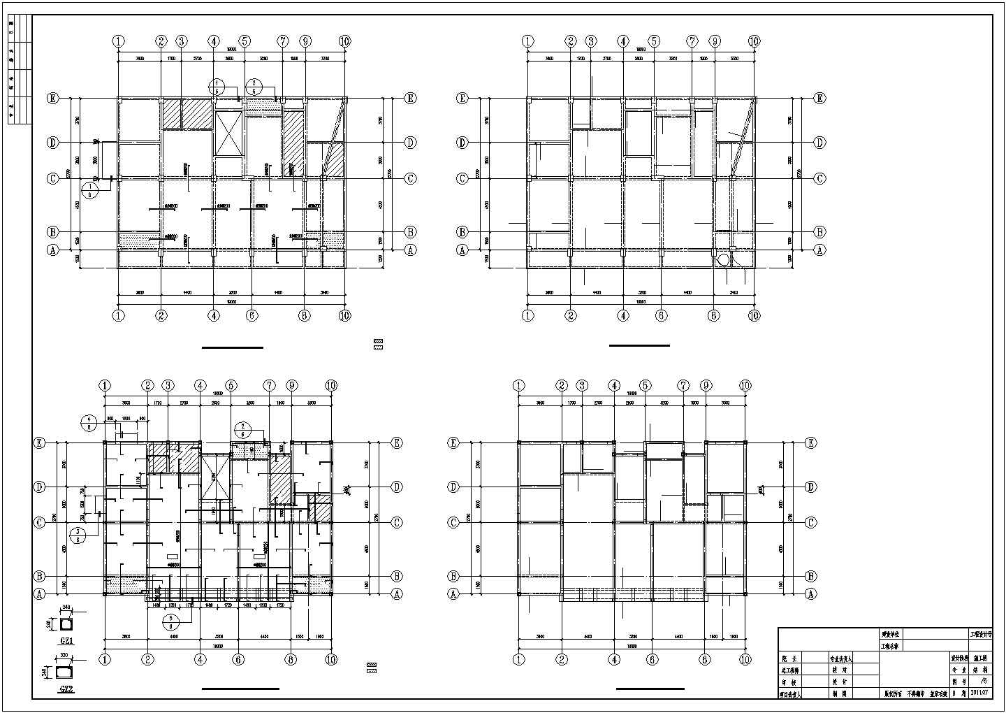 某6层底框砖混住宅结构设计图