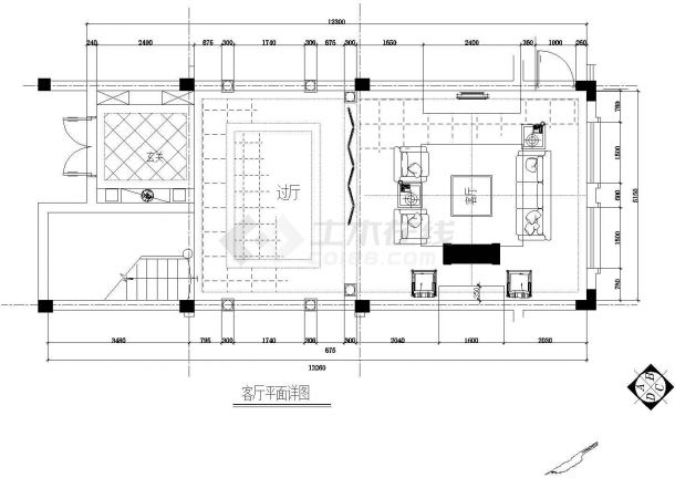 某地欧式别墅装修CAD参考图-图二