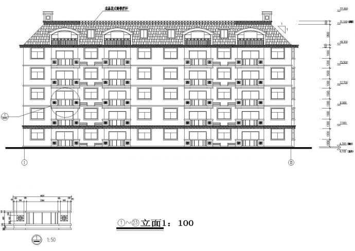 高档公寓楼建筑设计CAD布置图_图1