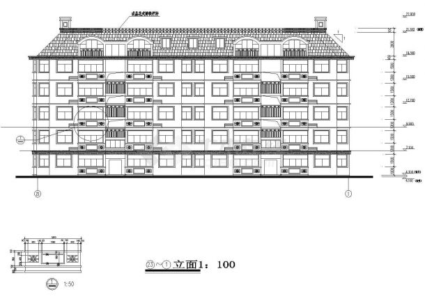 高档公寓楼建筑设计CAD布置图-图二