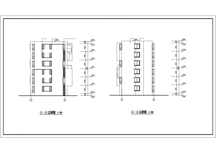 某多层住宅小区楼CAD建筑施工参考详图_图1