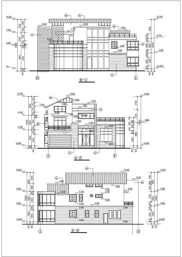 某市区高级欧式别墅基础平面布置参考图-图二