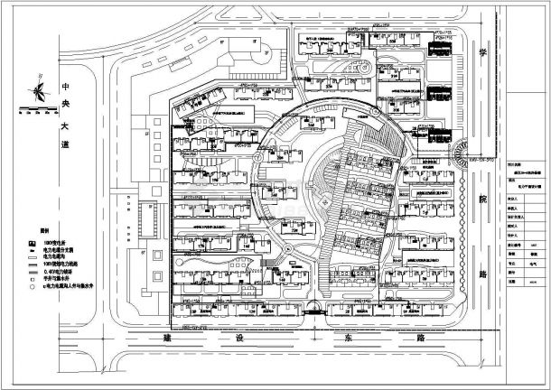 某小区电气平面布置CAD图-图一