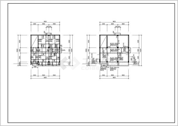 某四层混合结构私人住宅楼全套建筑结构设计图-图二