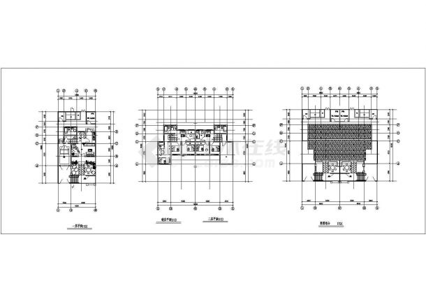某地新农村住宅建筑设计方案（共4张）-图二