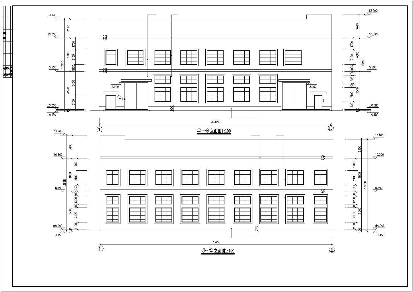 某二层框架（木屋架）厂房全套建筑结构设计图