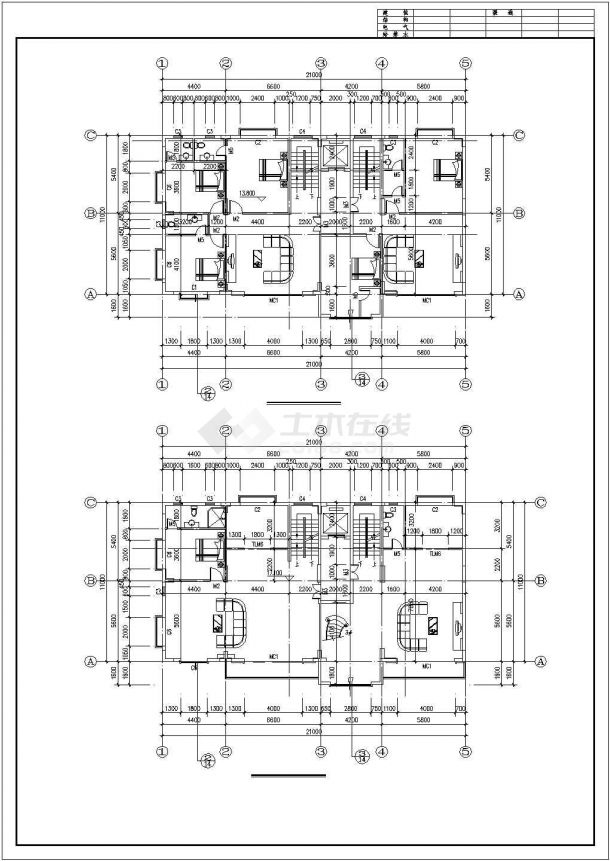 某七层框架住宅建筑结构施工图-图二