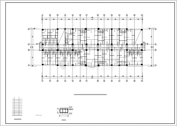 山东九层框架剪力墙办公楼结构设计图-图二