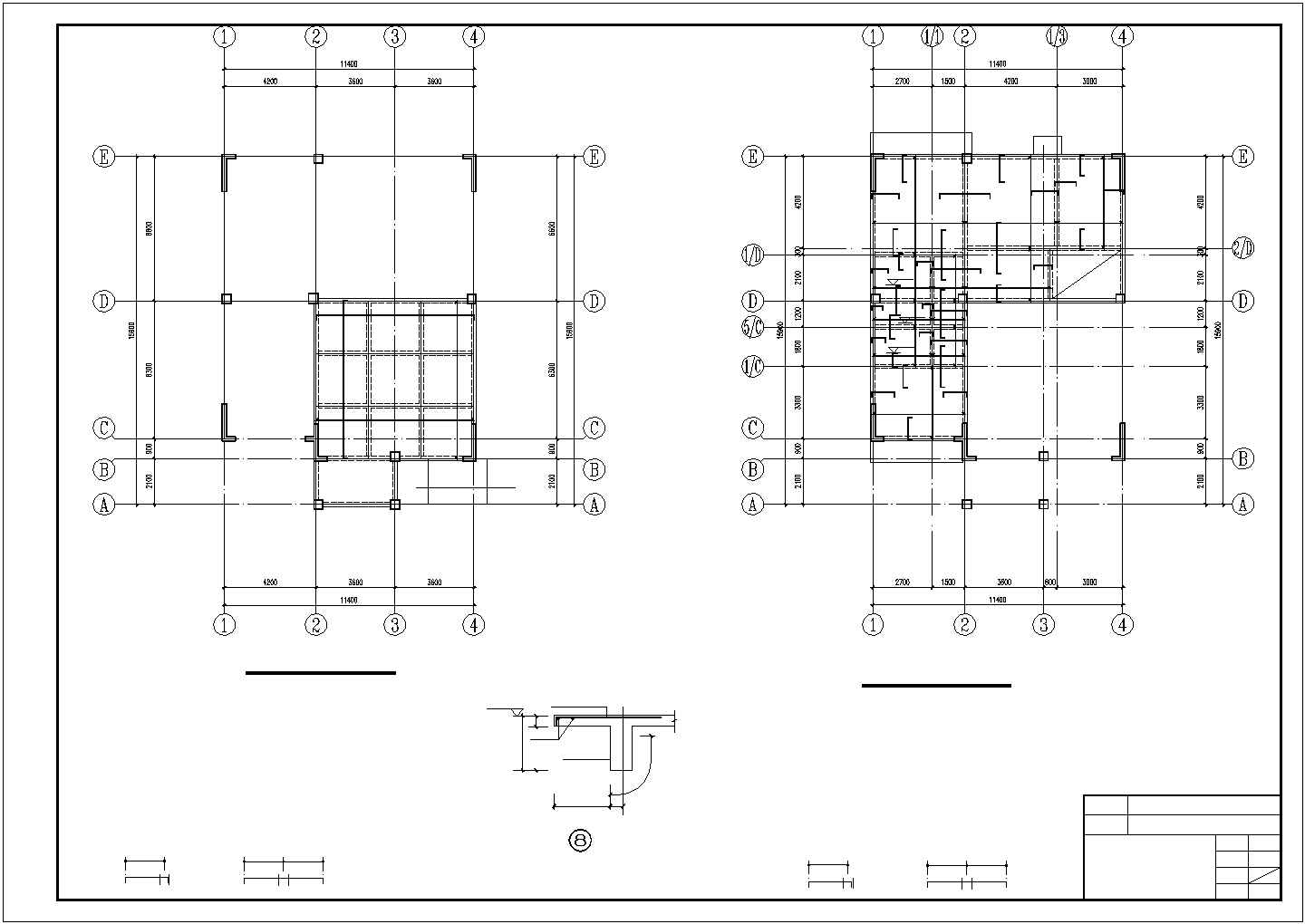 某5层框架私人别墅结构施工图