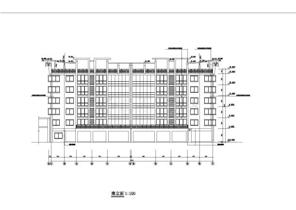 临城农贸市场建筑施工设计CAD图-图二