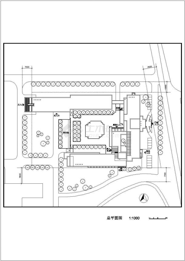 滨州职业技术学院医学实验楼cad方案图-图二