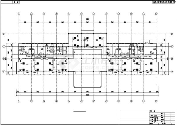 某地四层办公楼空调CAD布置图-图二