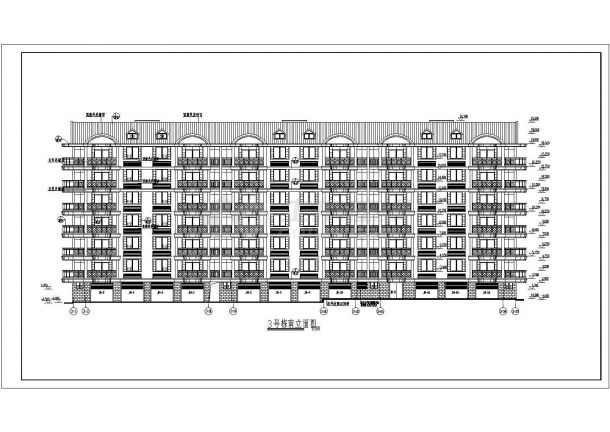 小区7层多层住宅楼建筑设计施工图纸-图二