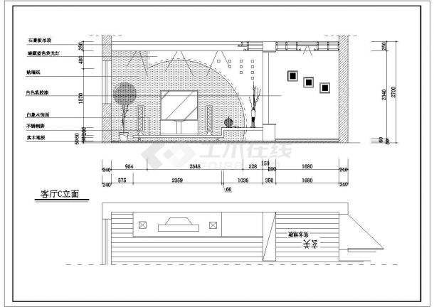 某小区住宅家装CAD参考图-图二